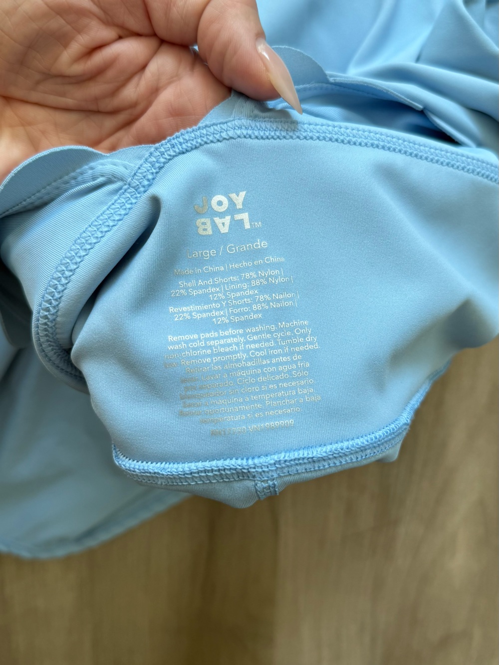 JoyLab Sky Blue Athletic Dress with Built-In Shorts - Picture 4 of 7